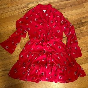 Xhilaration Floral Boho Retro Babydoll Dress size large